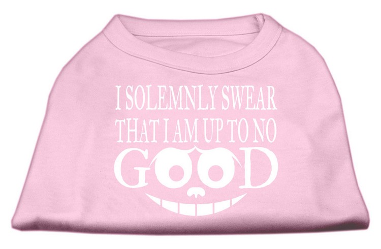 Up to No Good Screen Print Shirt Light Pink Med